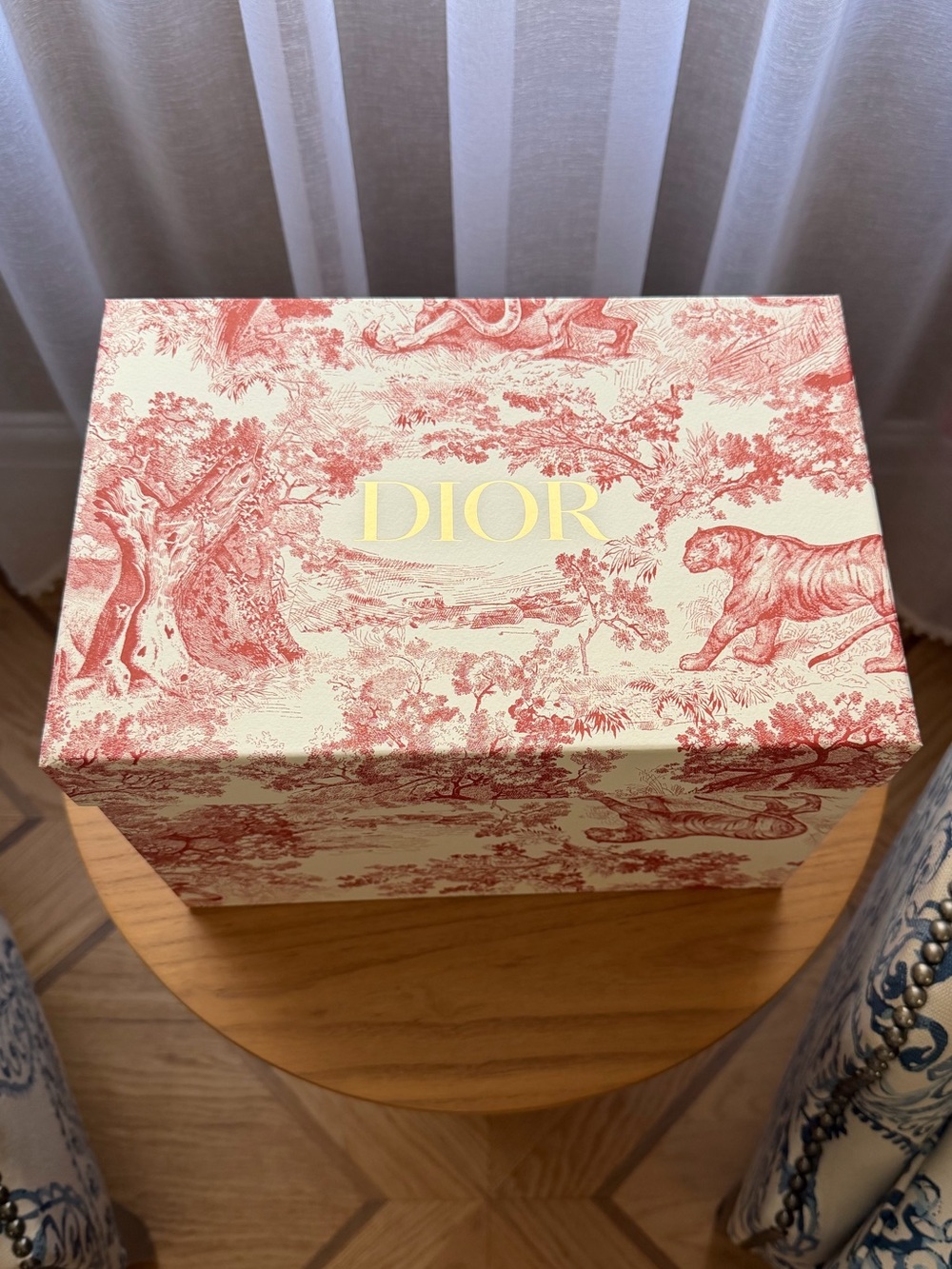 Christian Dior Toile de Jouy Large Empty Gift Box Authentic Limited Edition